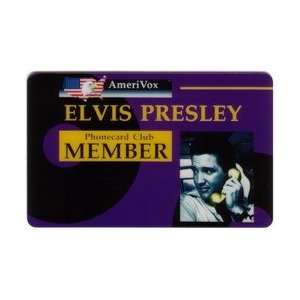   Phone Card Elvis Presley Phonecard Club Membership ID (Elvis On Phone