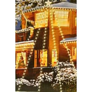  House Star with 5 strings Clear bulbs (Warm White) Christmas lights 