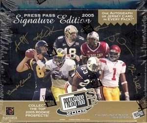 2005 Press Pass Signature Edition Football Hobby 3 box lot  