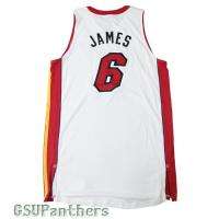 LeBRON JAMES HEAT Adidas GAME ISSUED Pro Cut Jersey 52  