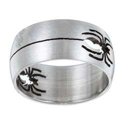 Stainless Steel Cut out Spider Ring  