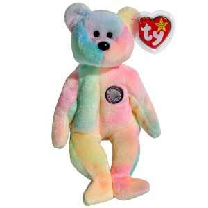  Ty Beanie Babies   B.B. the Ty Dyed Birthday Teddy Bear 