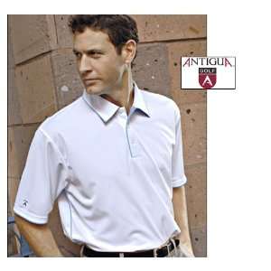  Superior Mens Antigua Golf Shirt (ColorWhite/NC Blue 