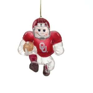 Pack of 2 NCAA Oklahoma Sooners Halfback Player Christmas Ornaments 4 