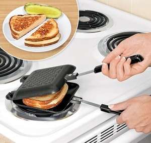 Toaster Griller patty melt sandwich double pan non stick stovetop new 