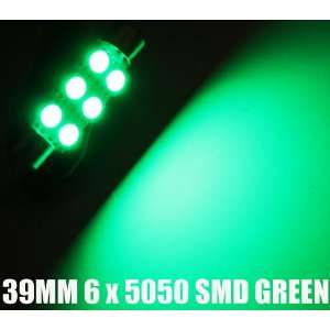   12844 211 2 39mm 42mm Map Light Interior LED Bulb Green Automotive