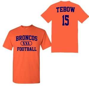   Tebow Name and Number Orange Adult and Youth T Shirt by BBG Sports