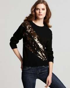 Marc Jacobs Black Angora Wool Sequin Quad Sweater NWT L  