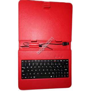   Red/Pink Leather Case of usb Keyboard for 8 inch MID Tablet PC  