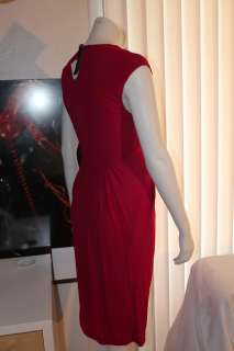 DONNA KARAN New York Black Label RED Dress $1995 Sz S  