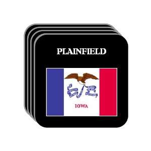 US State Flag   PLAINFIELD, Iowa (IA) Set of 4 Mini Mousepad Coasters
