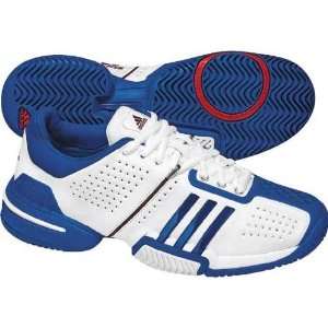  adidas Mens Barricade 6.0 Tennis Shoe (White/Blue/Blue 