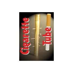  Cigarette Pierce Tube   BRASS   Close Up Magic tri Toys 