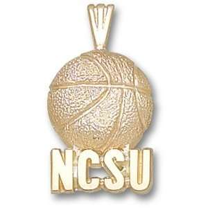  North Carolina State NCSU Basketball Pendant (14kt 
