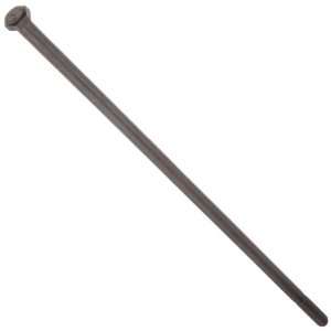 Grade 5 Plain Steel Hex Cap Screw, 3/8   24, 9 inches Length 