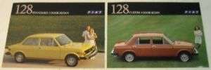 Fiat 1975, 1978 128 3P, 2 Door Coupe Sales Brochure Lot  