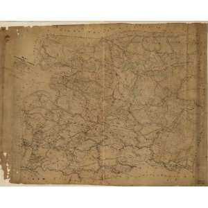  Civil War Map Map of Montgomery County, Virginia / taken 