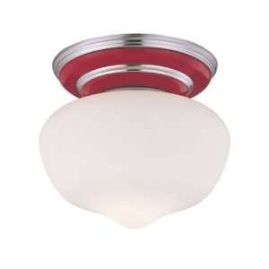 Savoy House 6 2911 9 204 Rocket 1 Light Flush Mount in Red Zinger with 