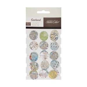 Studio Calico Abroad Stitched Cardstock Circles Garland .5X1.66 Yards 