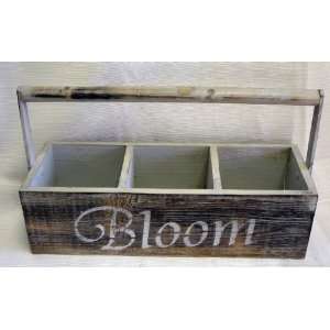  Handled 3 section Wooden Bloom Box Patio, Lawn & Garden