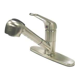   Brass PKS888SN single handle pull out kitchen faucet