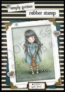 Gorjuss Girl Simply Gorjuss FORGET ME NOT Rubber Cling Stamps New 