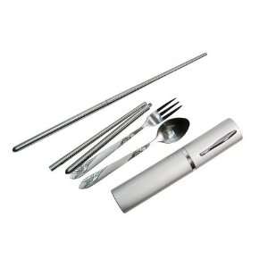   Foldable Chopsticks Fork Spoon Case Box 