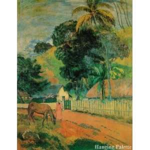 Tahitian Landscape with a Horse