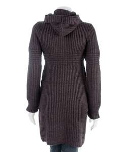 Talie Womens Long Sleeve Hooded Sweater Coat  