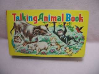 Vintage Talking Animal book 1960s? cow cat pig SQUEEK  