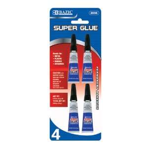  BAZIC Super Glue 3g / 0.10 Oz. (4/Pack), Case Pack 24 