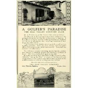  1925 Ad Golfer Paradise Ojai Valley Country Club 