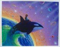 Charles Lynn Bragg ORCA SPACE JUMP Hand Signed Giclee on Canvas  