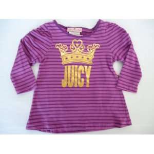   Juicy Couture Baby Girl Purple Dahlia Shirt, Size 6   12 Months Baby