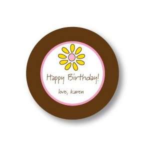  Polka Dot Pear Design   Round Stickers (Special Flower 
