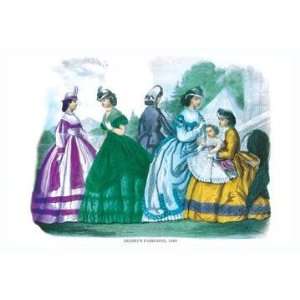 Exclusive By Buyenlarge Godeys Fashions for July 1865 20x30 poster 