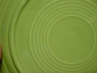 LOT 2 VINTAGE FIESTA WARE GREEN DIVIDED PLATES 10 EXC  