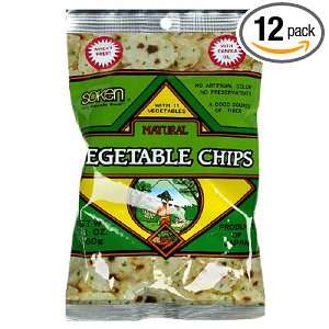 Soken Vegetable Chips, 2.1 Ounce Bags (Pack of 12)  