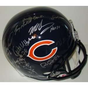  1985 Super Bowl Bears Team 10 SIGNED F/S Bears Helmet 