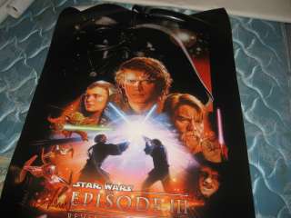STAR WARS REVENGE OF THE SITH 27X40 MOVIE POSTER SIGNED BY DREW 