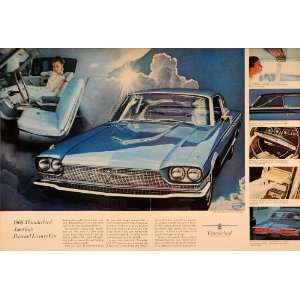  1965 Ad Ford Motor Blue 66 Thunderbird Town Hardtop 