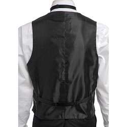 Joseph Abboud Black Tie Mens Silk Formal Vest  