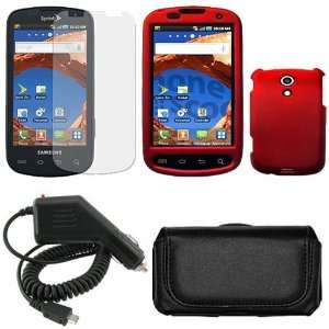  Samsung D700/Epic 4G Combo Rubber Red Protective Case 