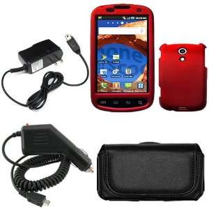  Samsung D700/Epic 4G Combo Rubber Red Protective Case 