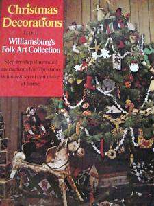 Folk Art Christmas Decoration Pattern Book Williamsburg  