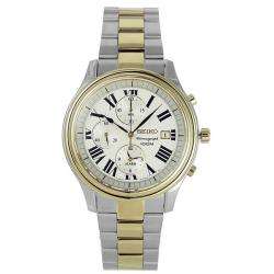Seiko Mens Two tone Stainless Steel Chronograph Watch  