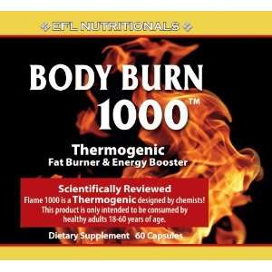 EFL Nutritionals Body Burn 1000 Thermogenic Fat Burning, Weight Loss 