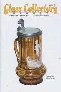 Glass Digest 2/99 Mary Gregory Paden City Ice Bucket  