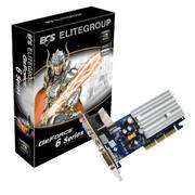 ECS nVidia GeForce 6200 512MB DVI AGP Video Card  