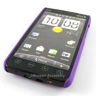 The HTC Evo 4G Purple Hard Rubberized Case accessory provides the 